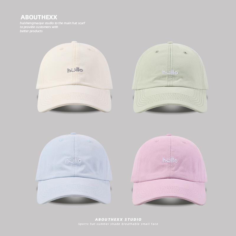 Cotton Letter Embroidered Baseball Cap For Girls Spring Summer Casual Sun Protection