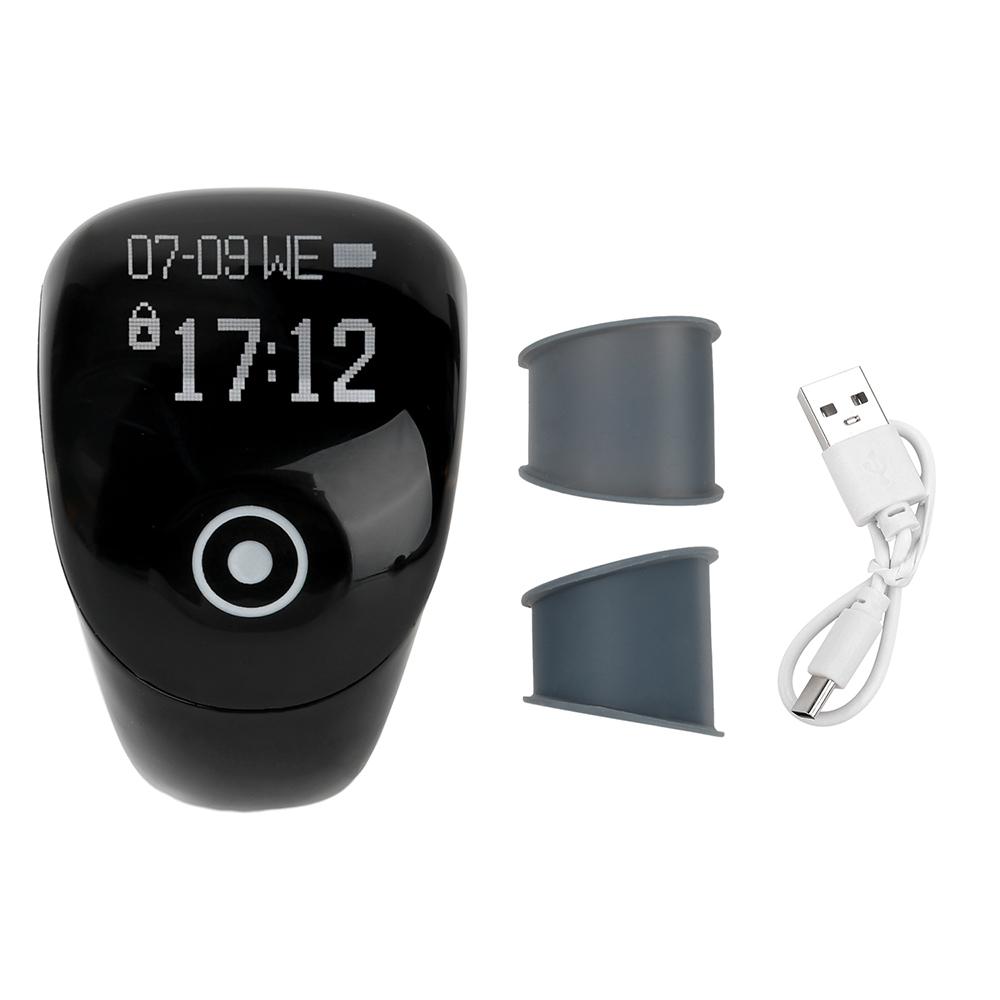 

Smart APP Counting Finger Counter Ring 5 Prayer Time Vibration Reminder Waterproof Tasbih Tally Digital Counter чорний