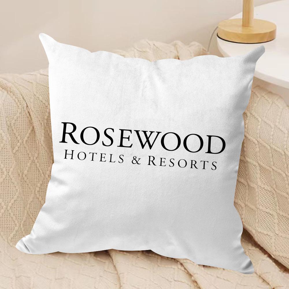 Classic RRosewood Brand HHotel Cushion Cover Short plush Doublesided Print Square Throw Pillow Covers Sofa Home Cushion Decor 30x30cm