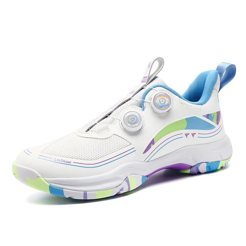 Rotating buckle design casual badminton shoes
