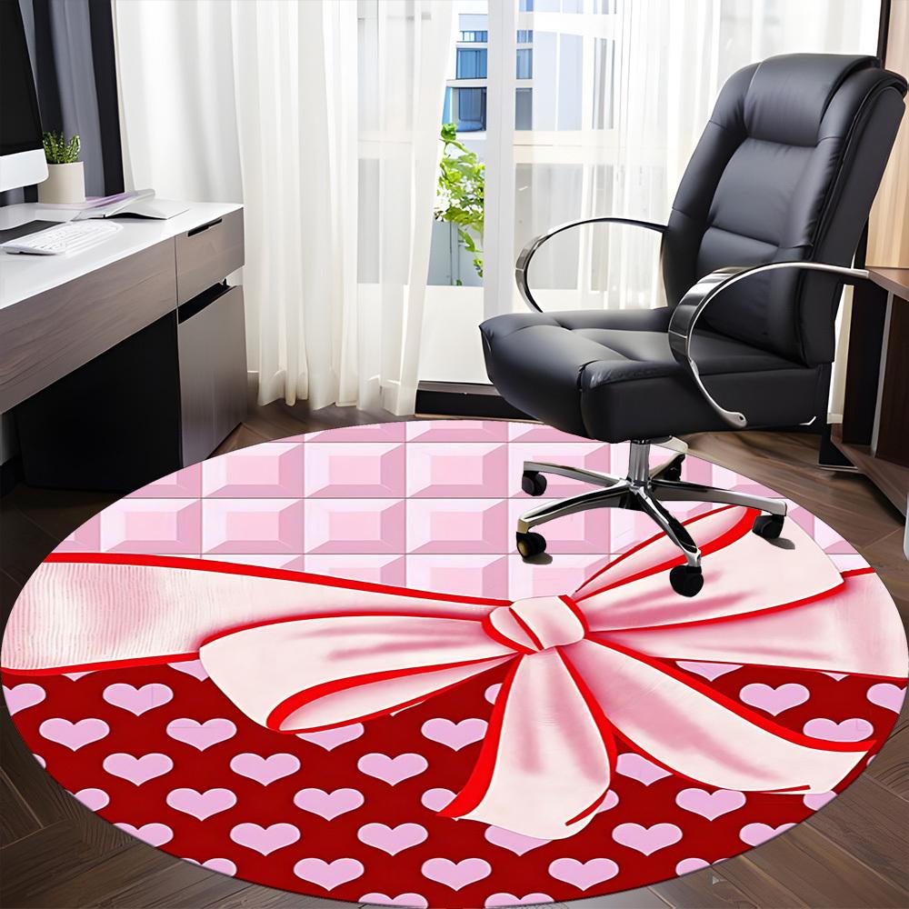 1pc Heart Bows Carpet for Office, Non-slip, Soft and Durable Office Rug, Perfect for Office Yy260128076