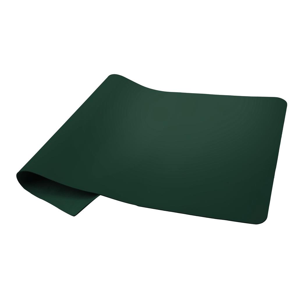 Multifunctional Table Mat Soft Waterproof and OilProof Leather Writing Desk Mouse Pad(Black Green )