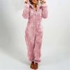 Women's Plus Velvet Thickened Fur Jumpsuit Pajamas - Hooded, Multi-Color, Parent-Child Autumn & Winter Wear
