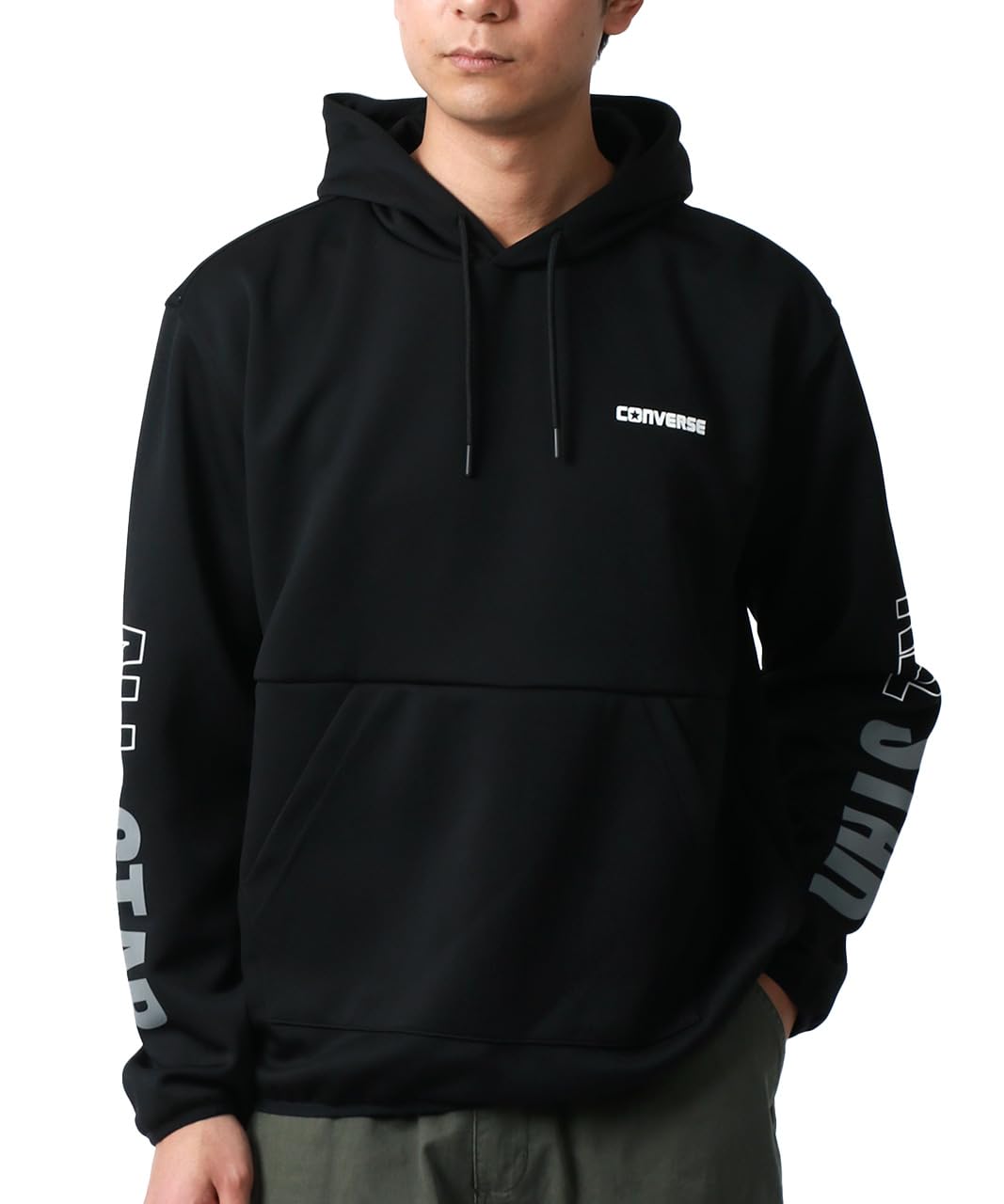 

Converse Pullover Cardboard Knit Logo Size M Men s Hoodie, Material, Print, Black, чёрный