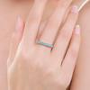 Tancise Classic 925 Sterling Silver Turquoise Ring Ladies Jewelry Wedding Promise Party Gift