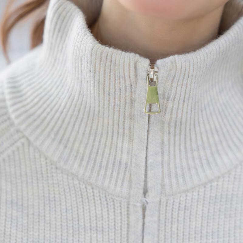 Mocana Striped Double-Zipper Knit Sweater