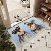 Felpudo Schnauzer Entrada Pasillo Alfombra Decorativa para Suelo Interior Exterior Fibra de Coco Texturizada Duradera Antideslizante Entrada Casa Mascotas