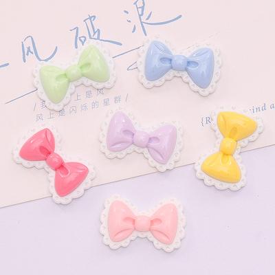 10 Pcs Latest Lovely Mixed Color Animation Bow Resin Scrapbook Diy Jewellery Hairpin Accessories Decorate Workmanship A66