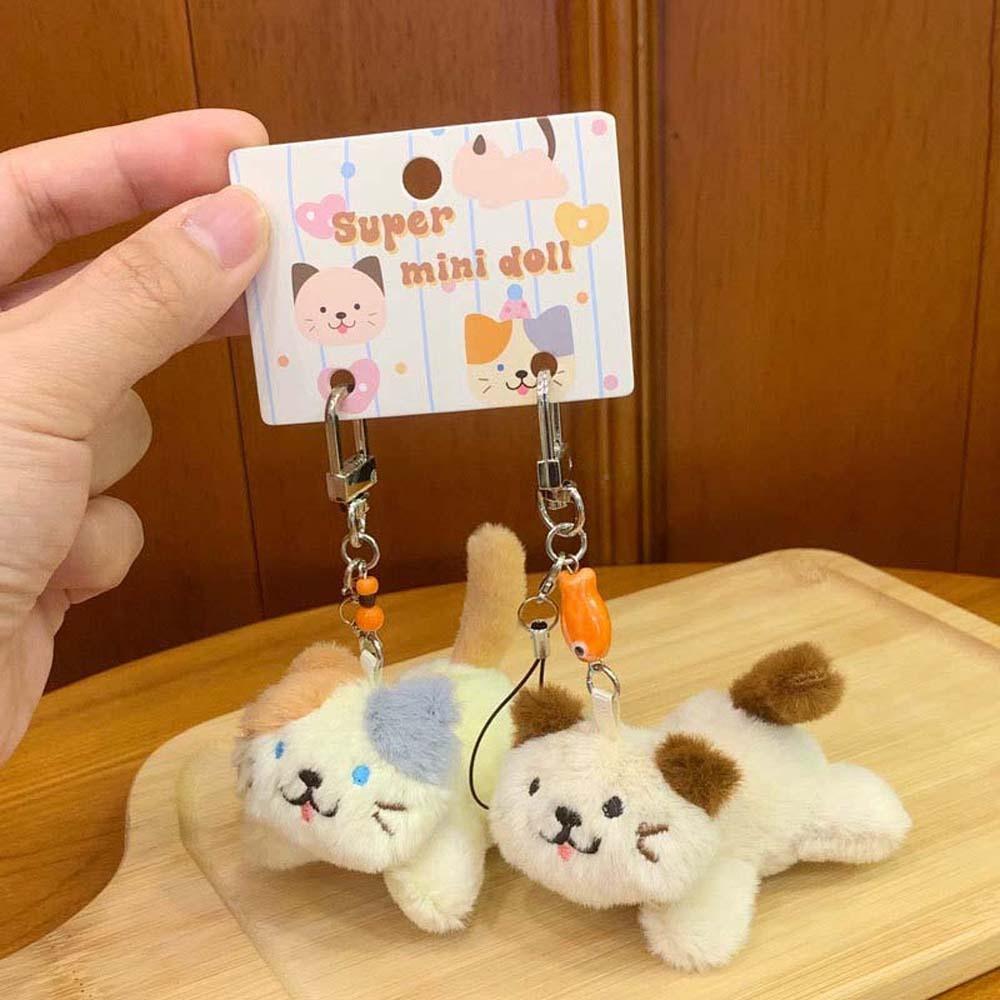 2pcs Mini Couple Pendants Zinc Zinc Alloy Bag Charm Portable Angry Cat Keychains  Party