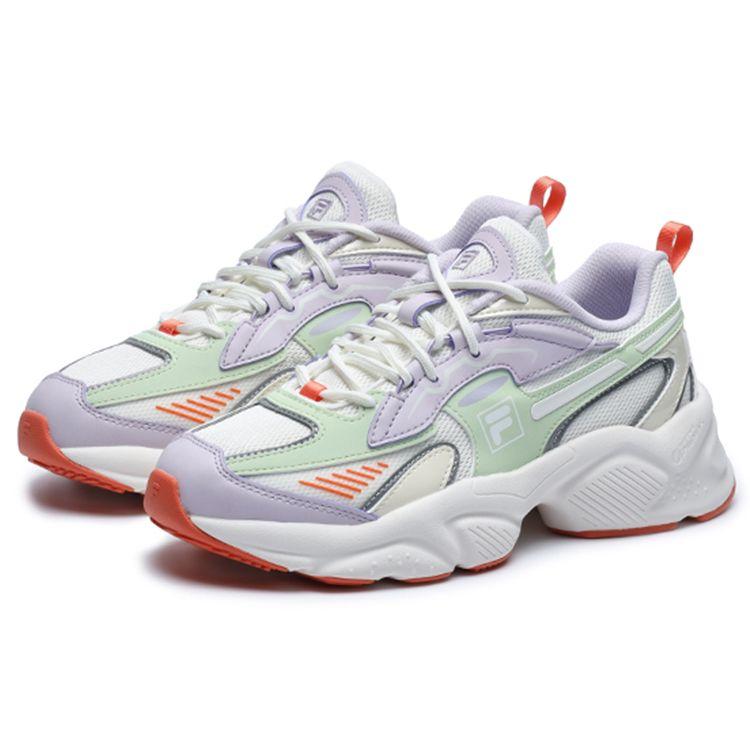 Fila Wings Fabric Synthetic Leather Versatile Daily Wear Durable Breathable Low-Top Lifestyle Casual Shoes Women Sneaker White Green F12W226118FWS