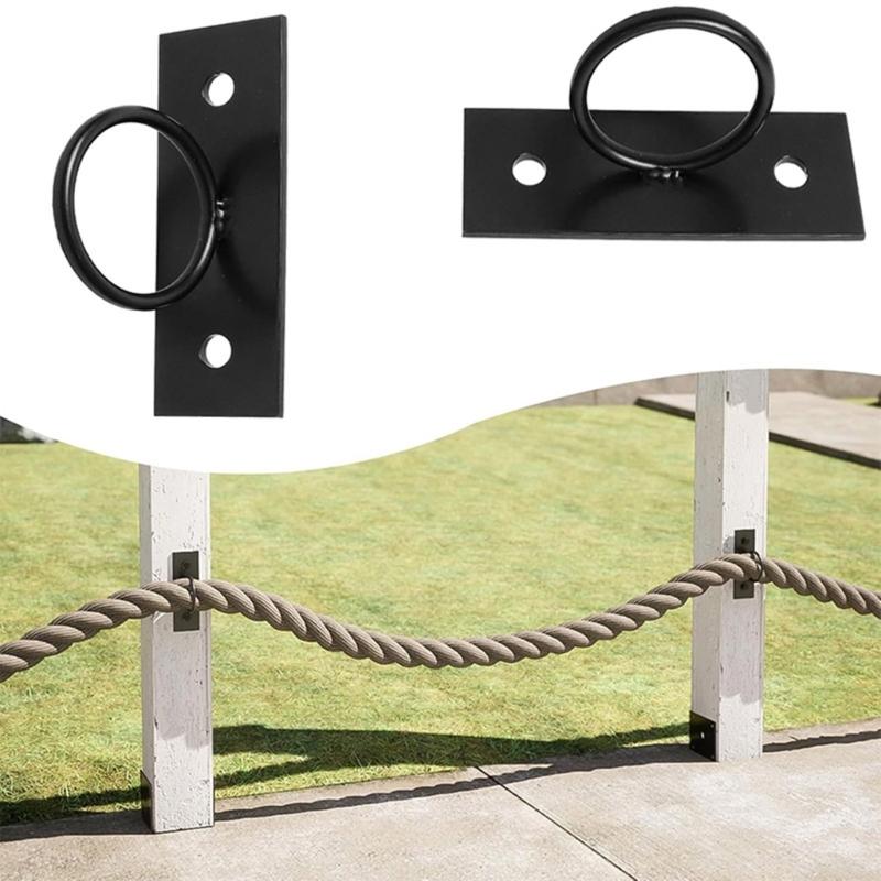 5 Stück/Packung Schwarzer Wandhaken zum Aufhängen von Gegenständen Schwarze Ringe Seilhalter Haken Haken mit großer Kapazität für mehrere Räume