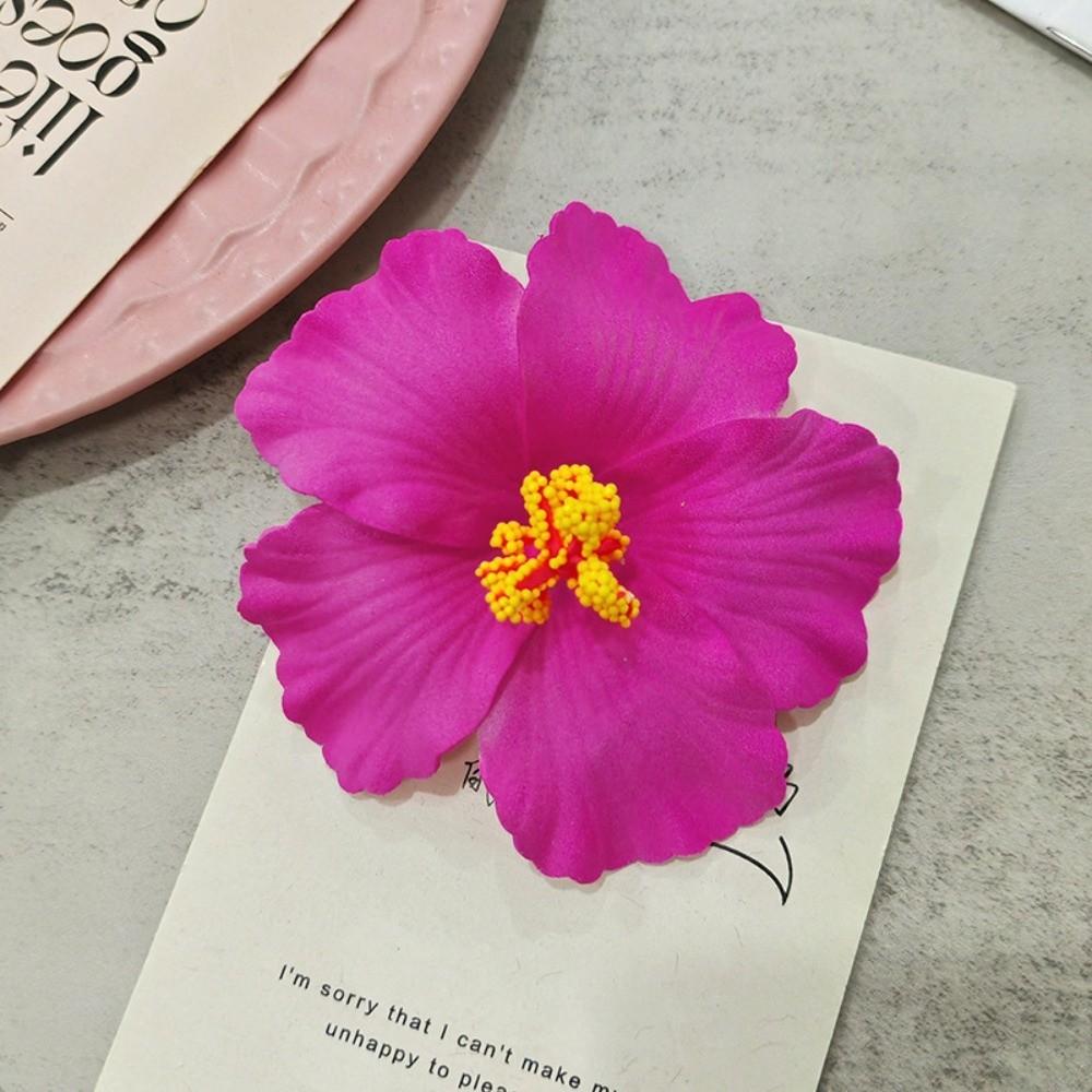 Egg Flower Hawaiian Flower Hair Clips Bohemian Flower Romantic Hibiscus Hairpins Decorative Headdress Head Side Clip Beach Party