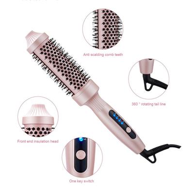 Cross-border Dual-use Curling Iron & Comb: Fluffy Comb for Curling & Straightening Hair