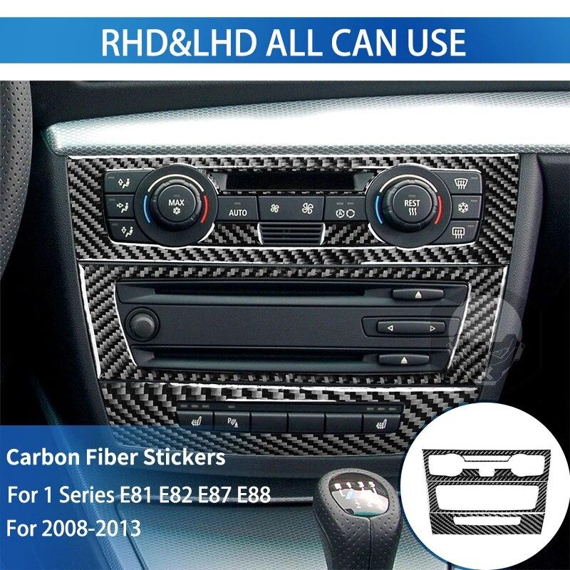 Pentru BMW Seria 1 E81 E82 E87 E88 2008-2013 Trim de schimbător de viteze Autocolant din fibră de carbon Cutie de viteze Interior Carcasa panoului consolă centrală