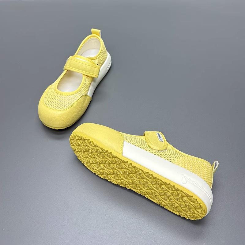 Mary Jane net shoes summer heightening soft sole breathable versatile casual women Velcro princess style shoes