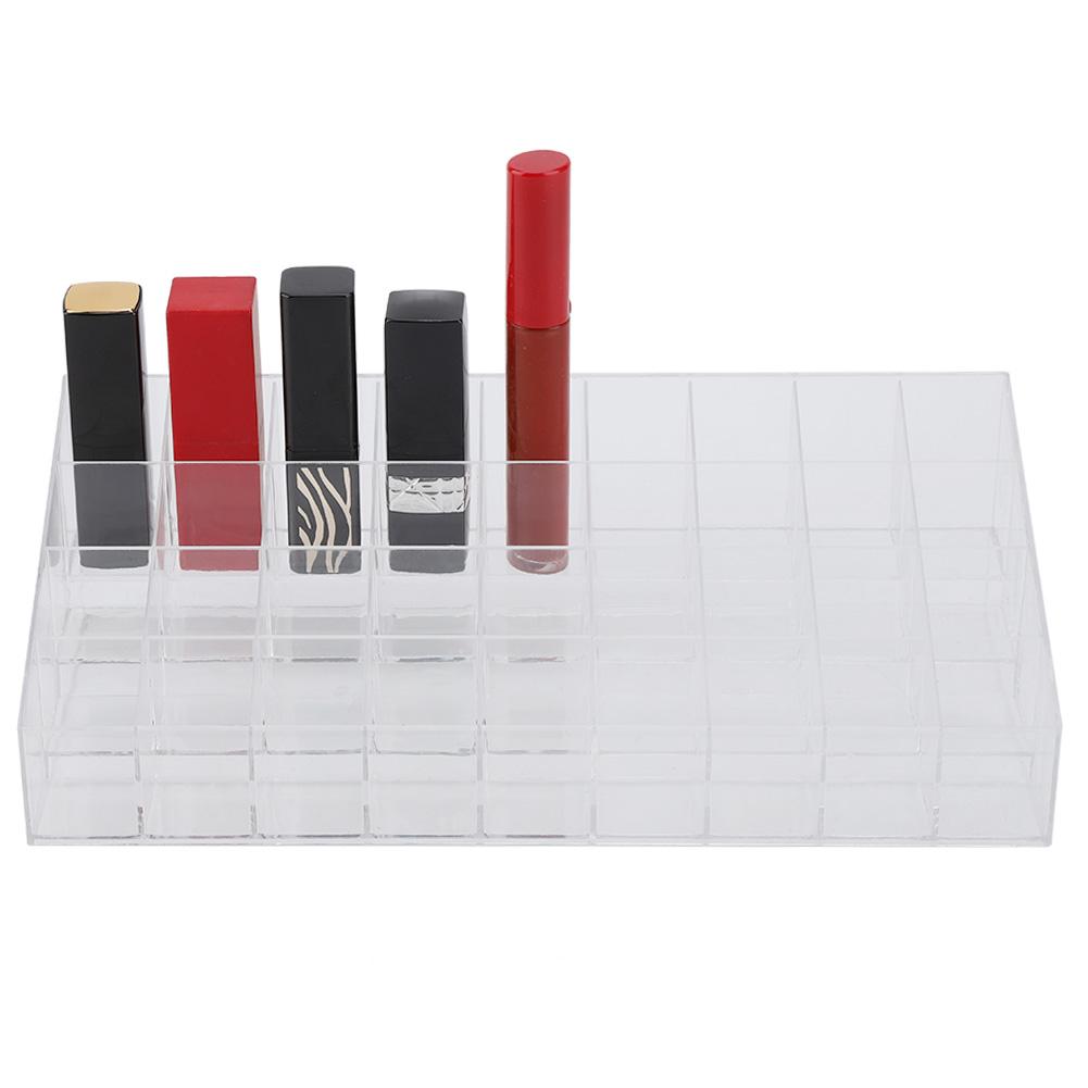36 Grids Lipstick   Transparent Lipstick Display Case Storage Box for Lipsticks Brushes Cosmetics with Stair Step Arrangement