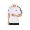 Adidas Round Neck Striped Short Sleeve T-Shirt With Print Men Tops White H28900