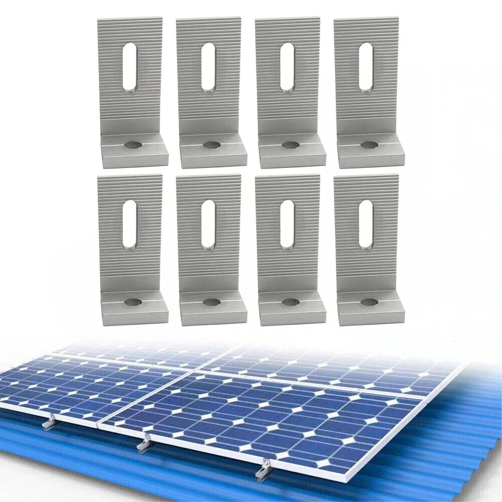 4/8 Stück Solarpanel-Montagehalterung Verbinder 90° Winkel Design PV-Verbindungswinkel Aluminiumlegierung Befestigungsklemme Zubehör