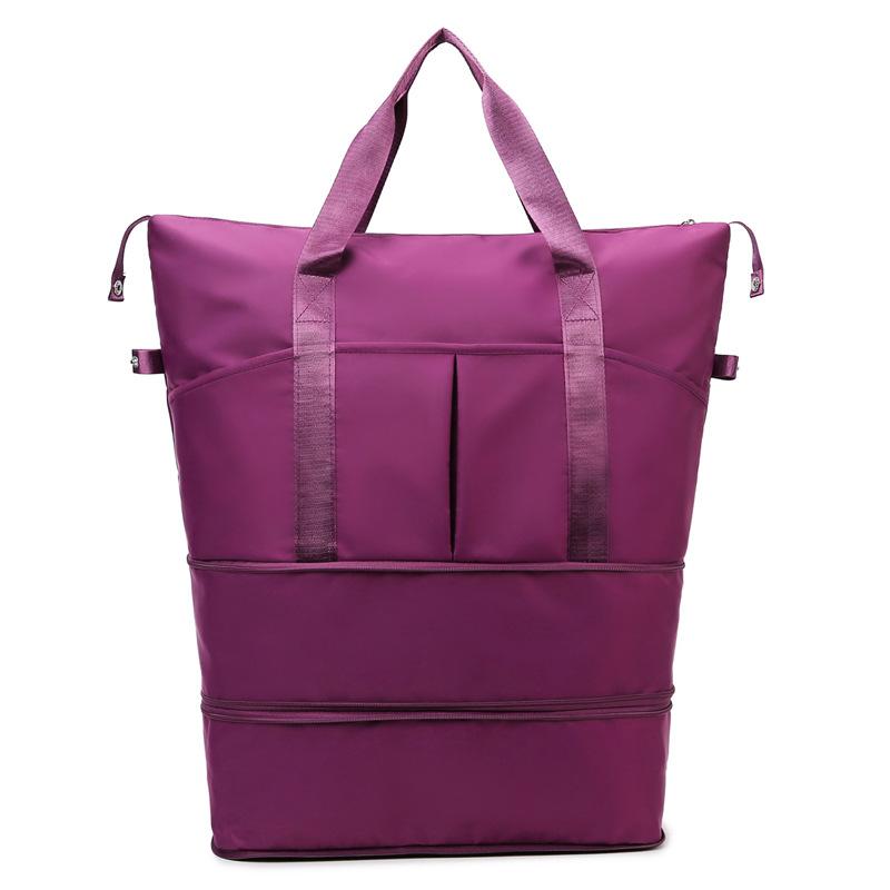 

Double-layer expansion travel bag, new short-distance portable maternity duffel bag, large-capacity wet and dry separation sports fitness bag темно-фиолетового