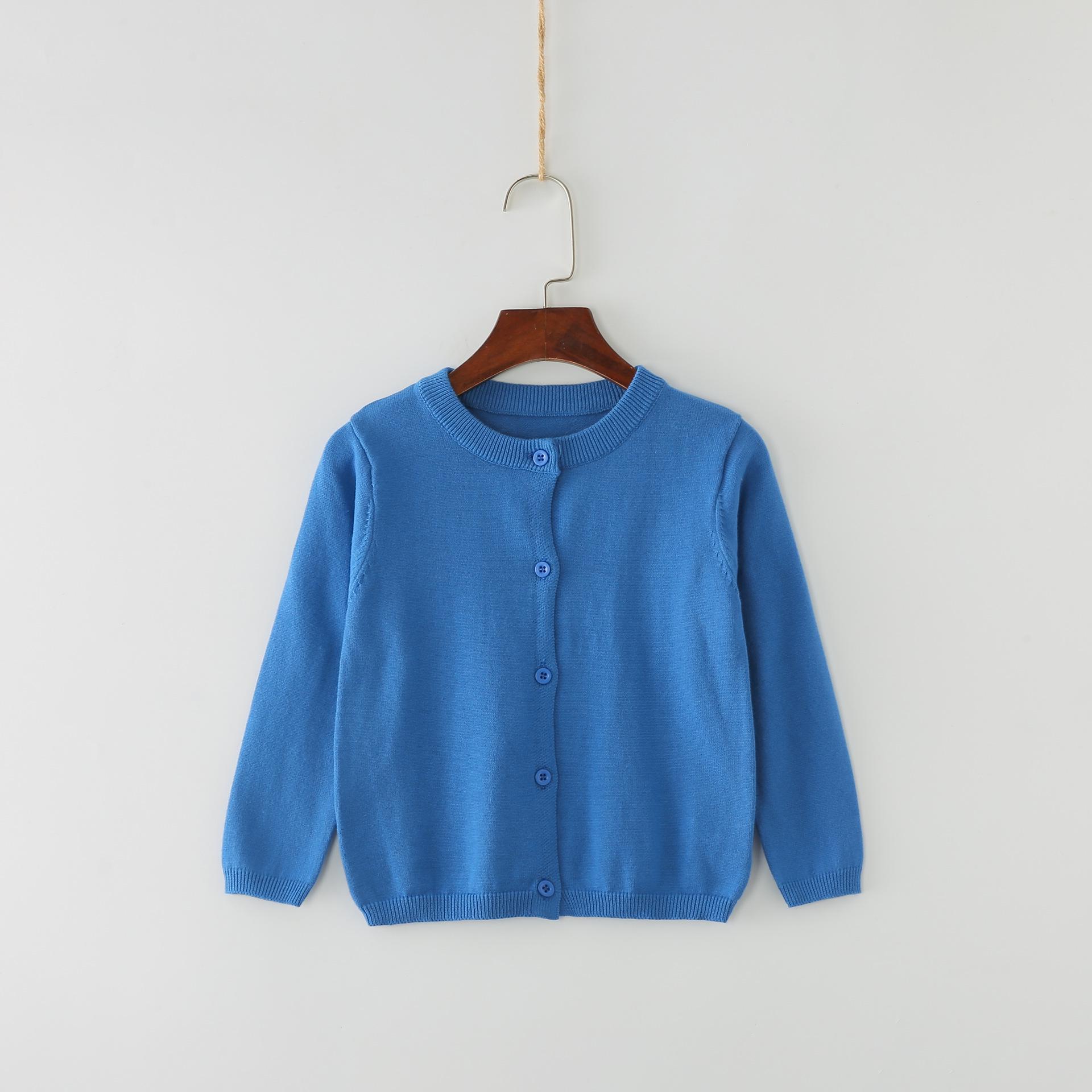 

Новый детский кардиган конфетного цвета на весну/осень - свитер из хлопка Синьцзян 130 cm