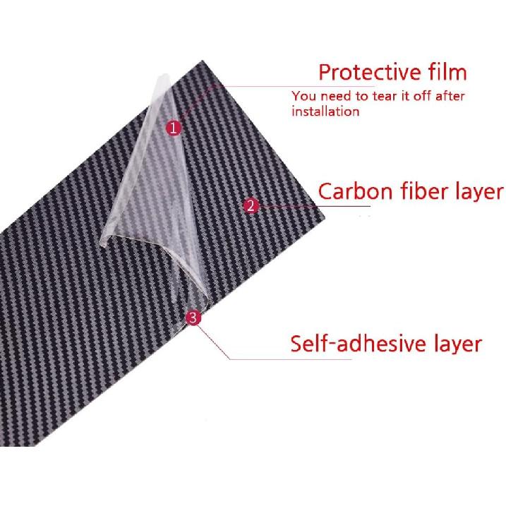 8pcs Carbon Fiber Pattern Vehicle Specific Fit Plastic Car Window Pillar Stickers for VW Passat (2011-2018) Window Surface, Protects Center Pillar,