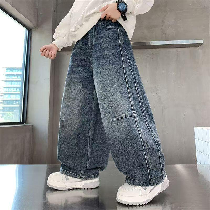 Children s Trendy 2026 Korean Style Wide Leg Jeans for Spring and Autumn 110 cm