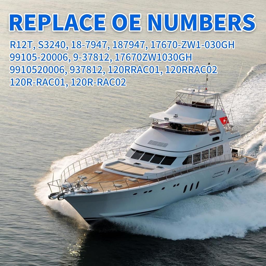 R12T Fuel Filter Water Separator Spin-On R12T Filter With Water Collection Bowl Diesel Engine & Gasoline Engine Replaces# S3240 R12T 120AT 18-7987