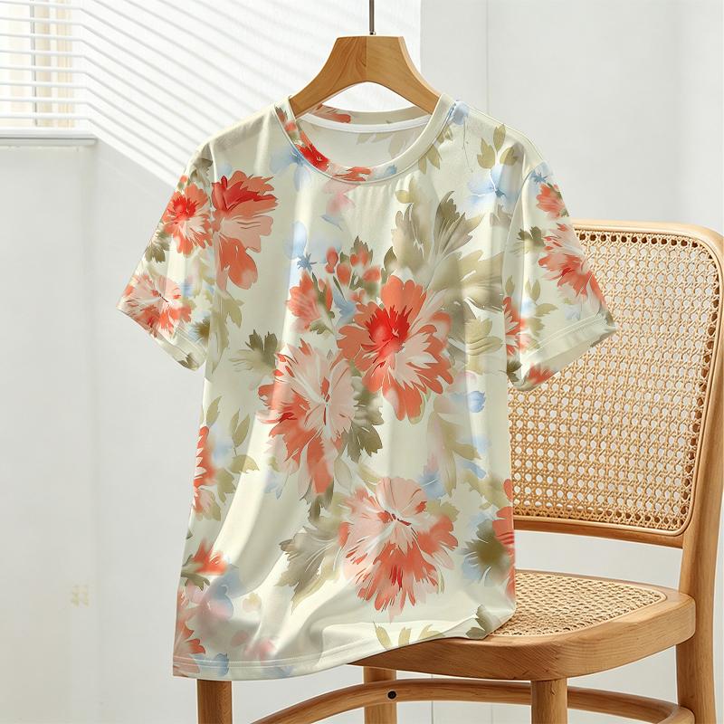 Women's Short Sleeve T-Shirt Soft Fabric,Fresh Minimalist Design for Street Casual,Daily Commute & Campus