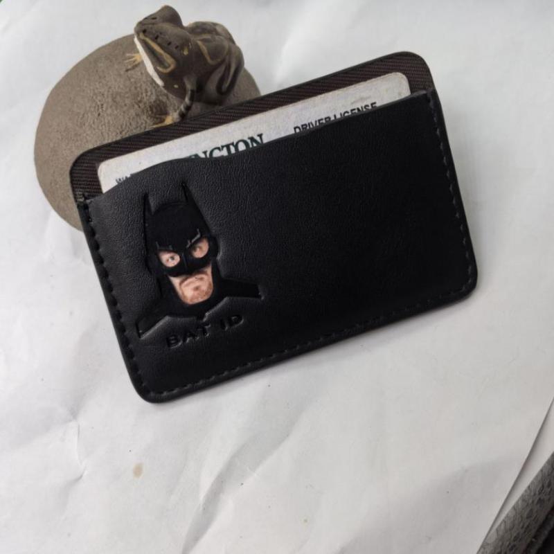 

Hero Squad Bat Id Character Short Card Holder Case Personalized Superhero Mask Card Holder Wallet Gift
