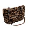 APOSITV Women's Leopard Print Tote Bag with Fur, Shoulder Bag
