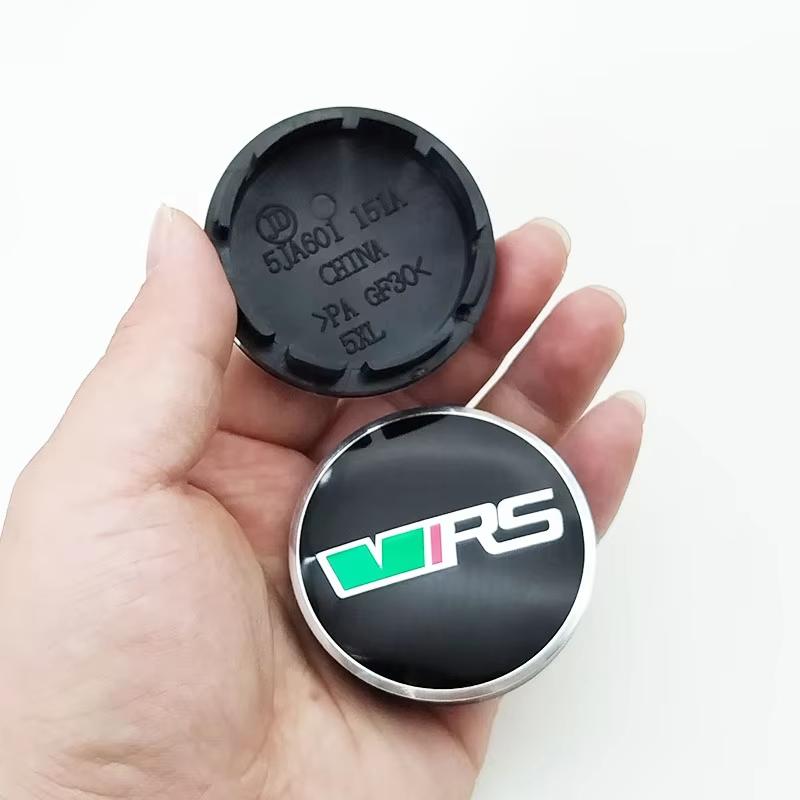 4pcs 56mm 60mm V VRS Logo Car Wheel Center Hub Caps Emblem For Skoda Rapid Octavia Fabia Kodiaq Karoq Laura Superb Accessory
