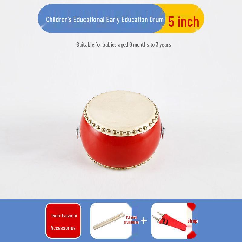 Kogane Inch Cowhide Drum: Children's Small Drum and Percussion Instrument.