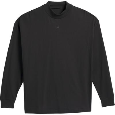 adidas FW24 The 2025 Collection Chapter 01 Letter Print Comfortable Soft Crew Neck Long Sleeve T-Shirt Unisex Tops Black Red IZ4910