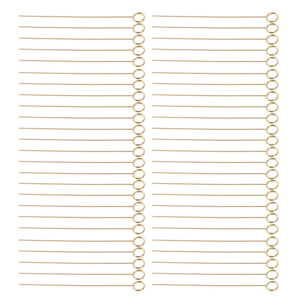 50pcs Floral Picks Clips Reusable Golden Metal Wire Floral Place Card Holder 6in Photo Memo Holder Pick for Wedding