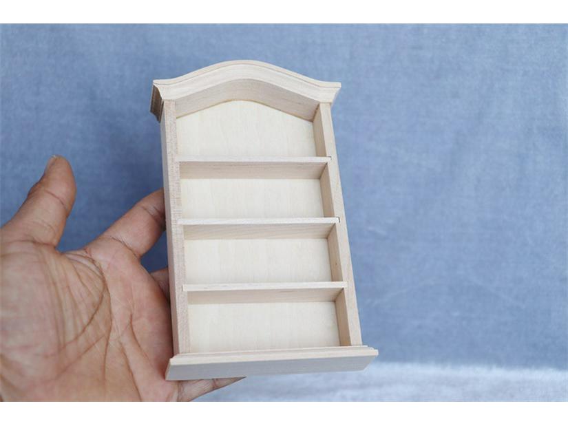 1:12 Mini Dollhouse Japanese-Style Retro Bookcase Cabinet