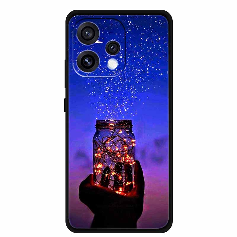 For Oppo Reno15 5G Case Coque Black Soft TPU Silicone Phone Case For Oppo Reno 15C Back Covers Case 6.59" Shockproof Fundas Para