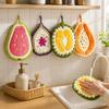 Soft Fruit Shaped Hand Towel Fast Drying Wipe Cloth Creative Papaya Hanging Towel Bathroom Use