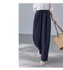 The Journey of Plain Shoes "Old Money Style Linen Lyocell Balloon Pants Summer Thin Elastic Waist Drop Breathable Casual Wide Leg Pants