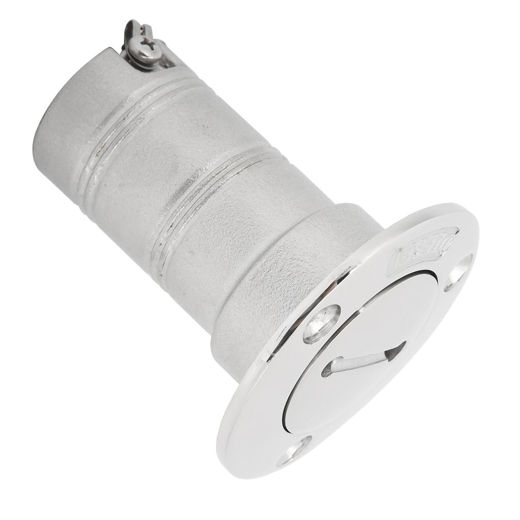 Stainless Steel Deck Funnel Water Oil Inlet Fill Filler Port Boat Gas Fuel   Cover Part