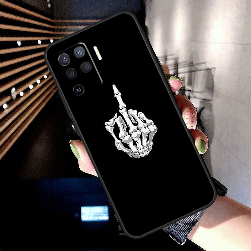 Middle Finger Case For Oppo A74 A54 A94 A80 A60 A40 A18 A38 A58 A78 A98 A96 A76 A16 A15 A17 A57 A77 A5 Pro