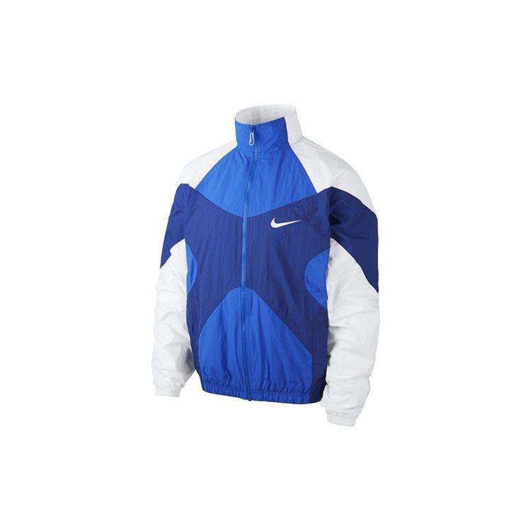 

Nike Colorblock Woven Stand Collar Long Sleeve Jacket Men Jacket Blue BV5211-405