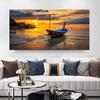 Reliabll Art Beach In Sunset Landscape Photos Landscape Canvas Pictures Wall Posters for Decorating the Living Room Without Frames