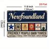 Newfoundland Retro Beer Tin Sign Vintage Metal Wall Art 20x30 Inch Man Cave Pub Cafe Decor
