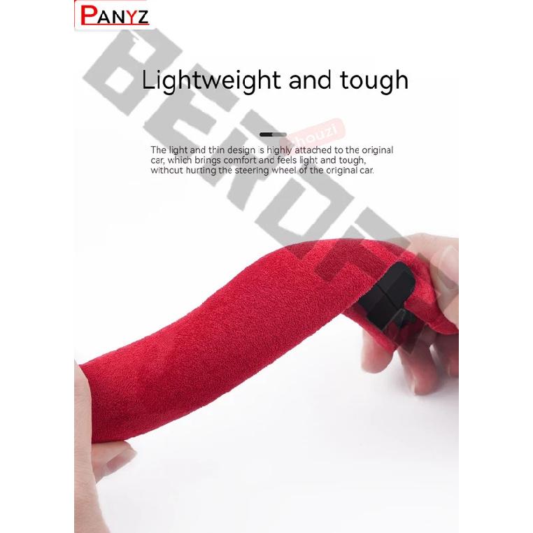 Car Steering Wheel Cover black suede leather For Subaru Forester XV Outback Legacy WRX Tribeca Levorg Car Steering Wheel Cover