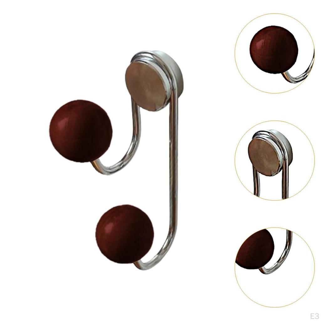 Coat Hook, Creative Double Wall Hooks, Easy to Install, Practical Hanger for Keys, Bags, Towels,