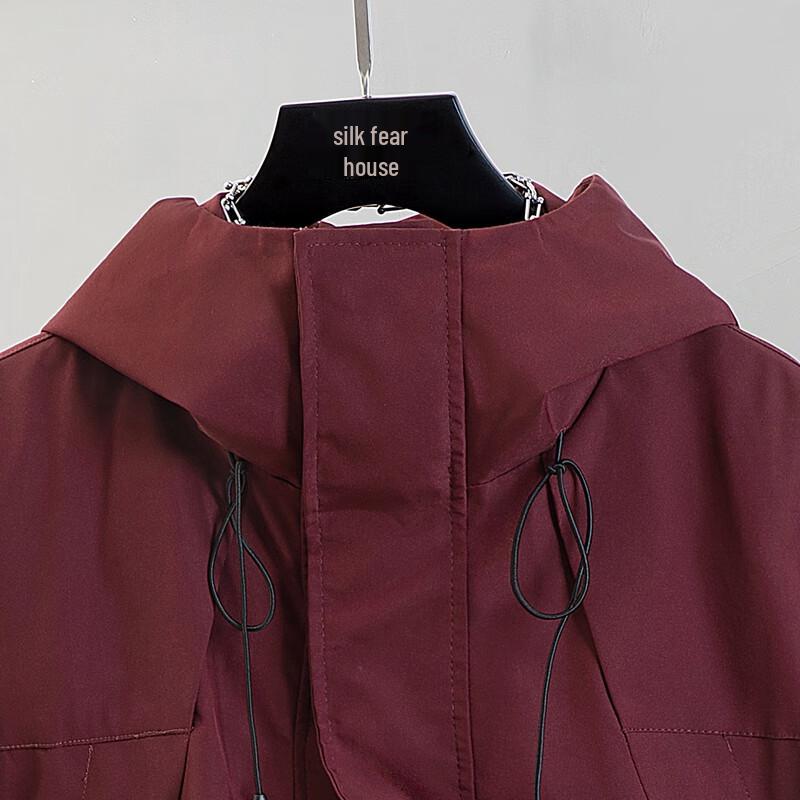 Sibaishe Women's Solid Hooded Casual Jacket