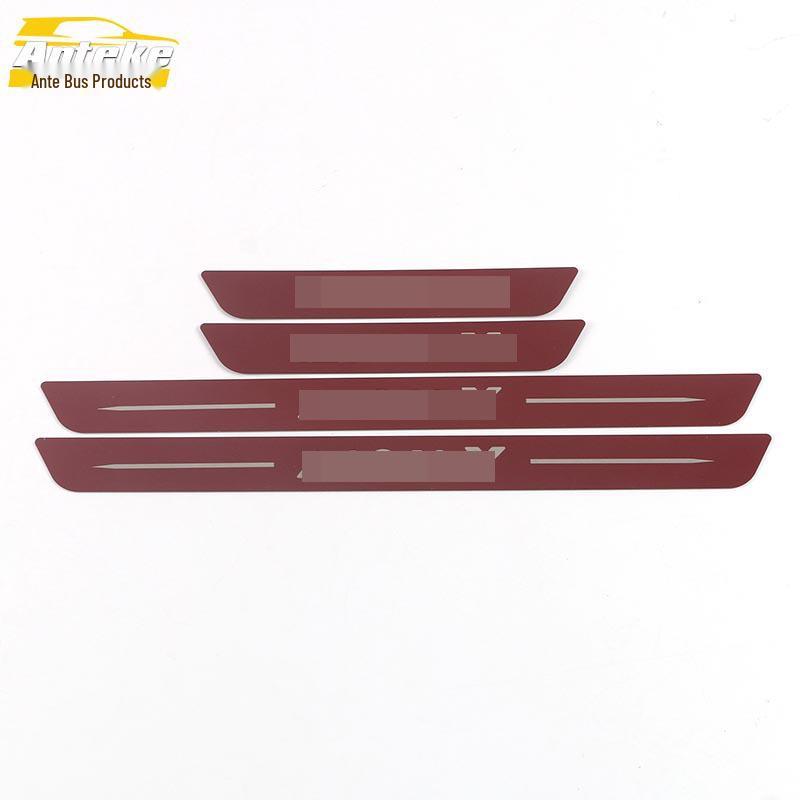 Aion Y Car Door Protective Sill Strips – Bright Decorative Welcome Pedal Stickers (Set of 21)