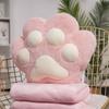 Cat Paw Pillow with Hand Pockets Plush Paw Shaped Cushion Soft Throw Pillow for Home Bedroom Living Room Couch Sofa