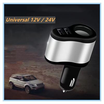 Univerzální 12V/24V adaptér do zapalovače cigaret do auta s dvojitým USB rychlonabíjecím adaptérem, detekcí napětí