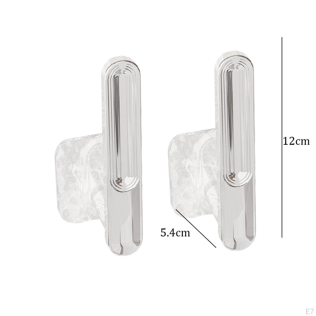 2 Pieces Towel Hooks Shower Sticky Hook Wall Holder Hangers Hairband for Bathroom